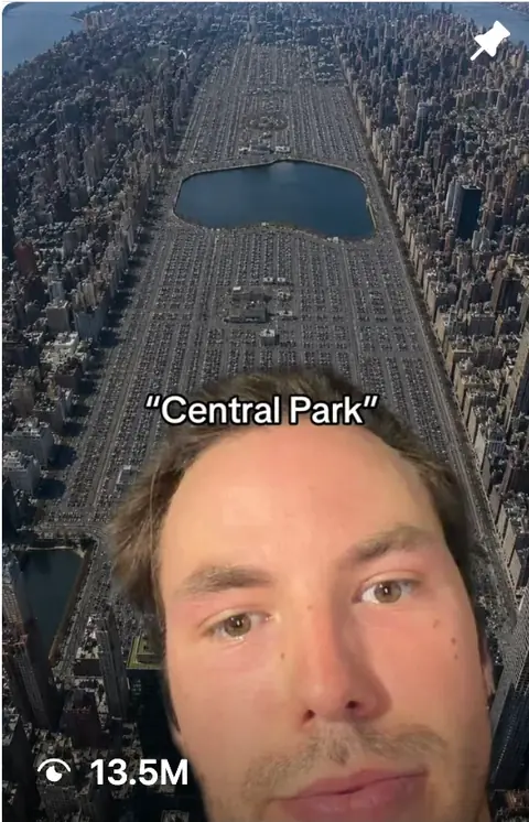 Alex Davis Instagram reel, Central Park, 13.5 million views, made with the First Million Views playbook