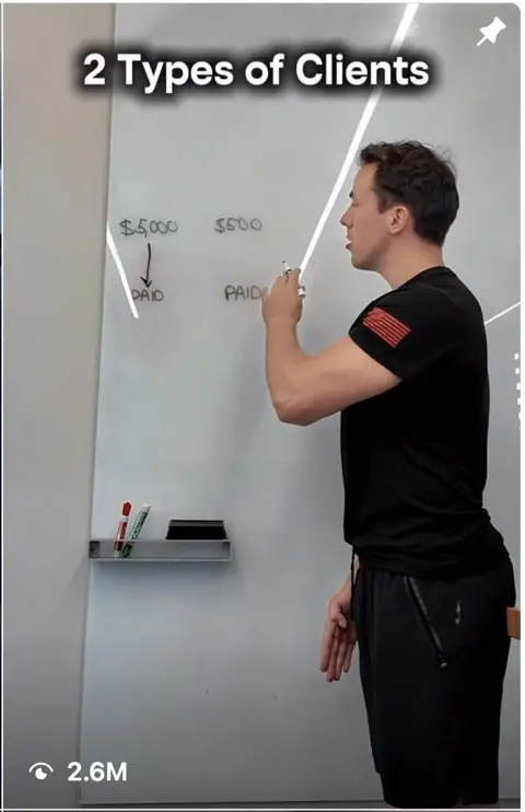 Alex Davis business education reel, 2.6 million views