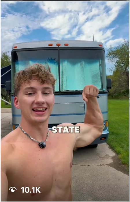 Adrian Fenske Instagram reel, RV life, 10.1 thousand views
