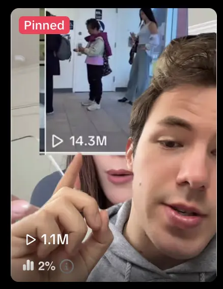 Alex Davis TikTok reaction video, 1.1 million views