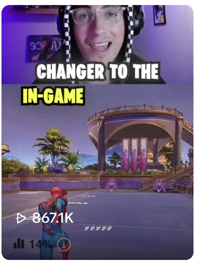 iFlow TikTok, Marvel Rivals, 867.1 thousand views