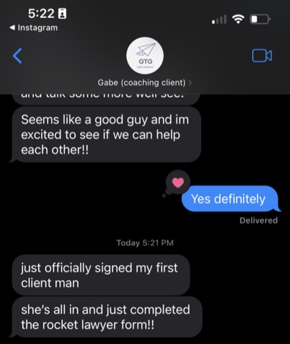 screenshot of a real client or community message about First Million Views