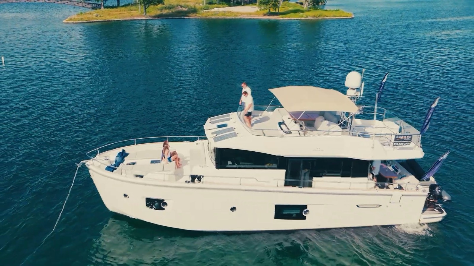 Still from the Summerland Yacht Sales brand film produced by First Studios